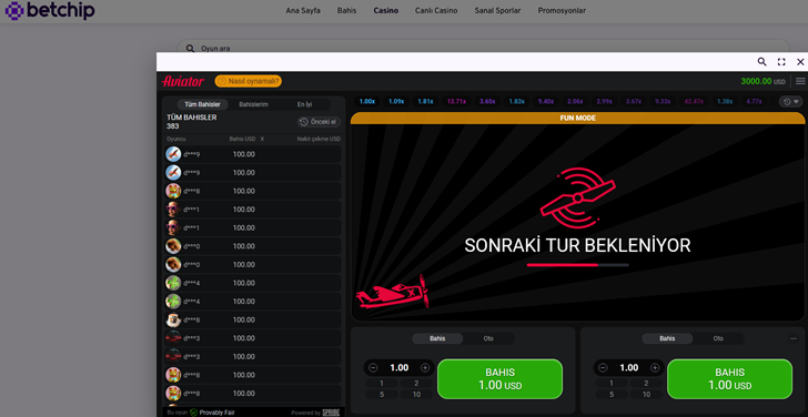 Betchip Aviator Oyna